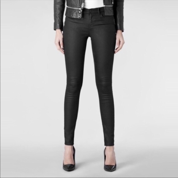 All Saints Denim - All Saints Prette Ashby Low rise coated Skinny